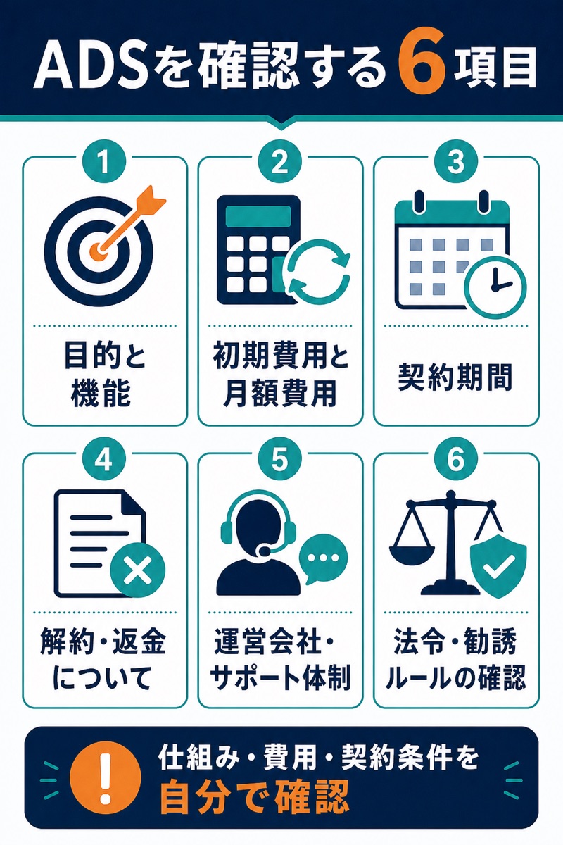 ADSを検討するときに確認する6項目