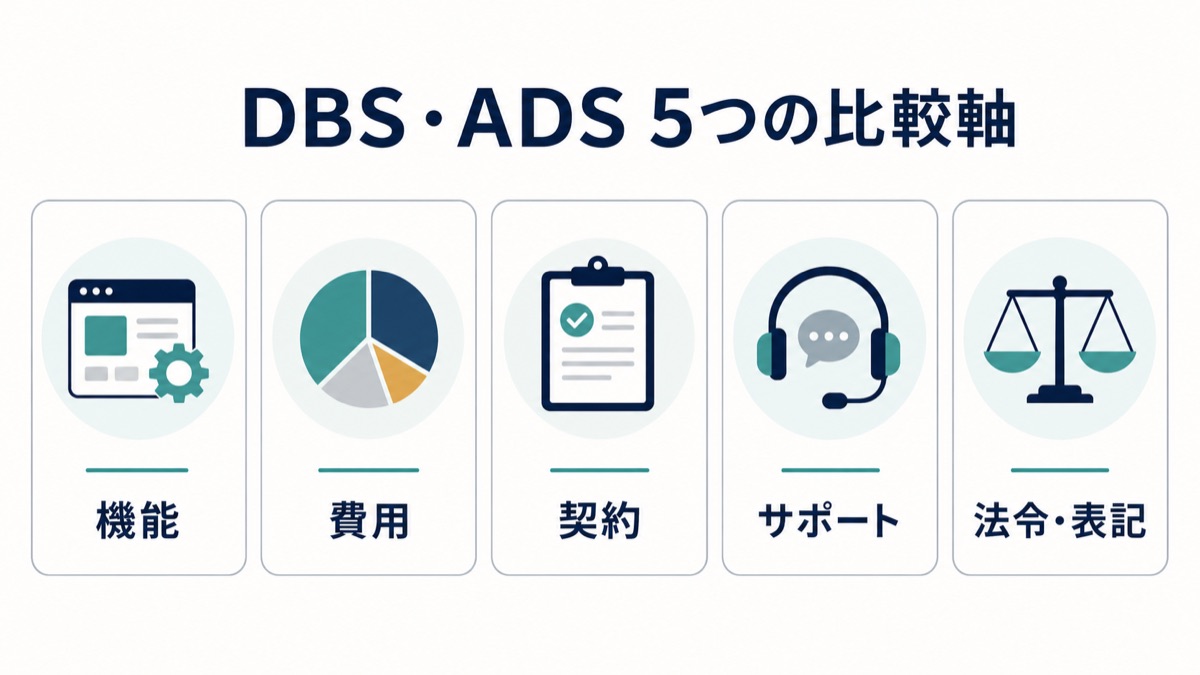 DBSとADSを比較する5つの確認軸